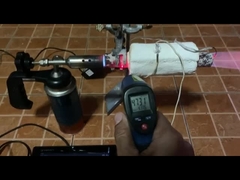 Teste da cobertura isolante do Aerogel em de alta temperatura.
